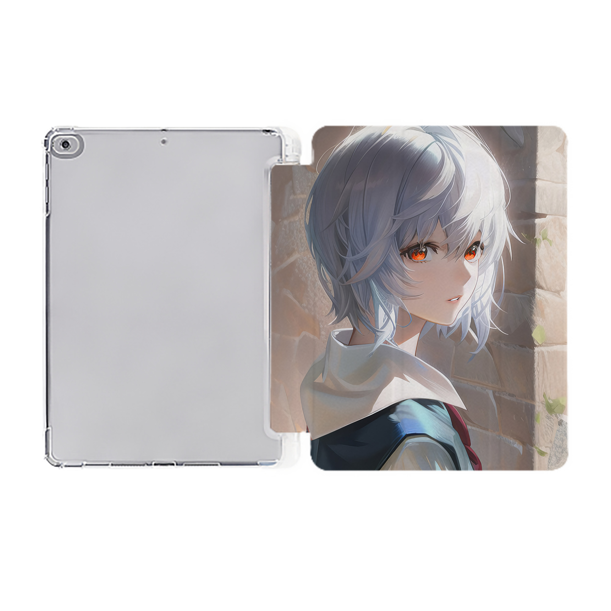 （画像用） EVA 新世紀エヴァンゲリオン IPad ケース ペン収納付き 三つ折りスタンド PUレザー×シリコン 対応機種9.5/10.5/10.9インチ